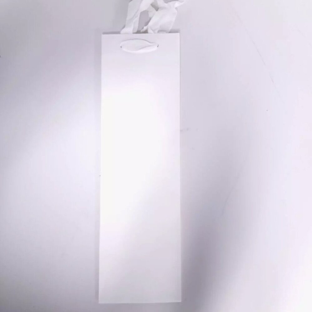 White Paper Wine Gift Bags  Cloth Handles 4.5 X 15 X 4.5 Inch Wine Bag 10-Pack